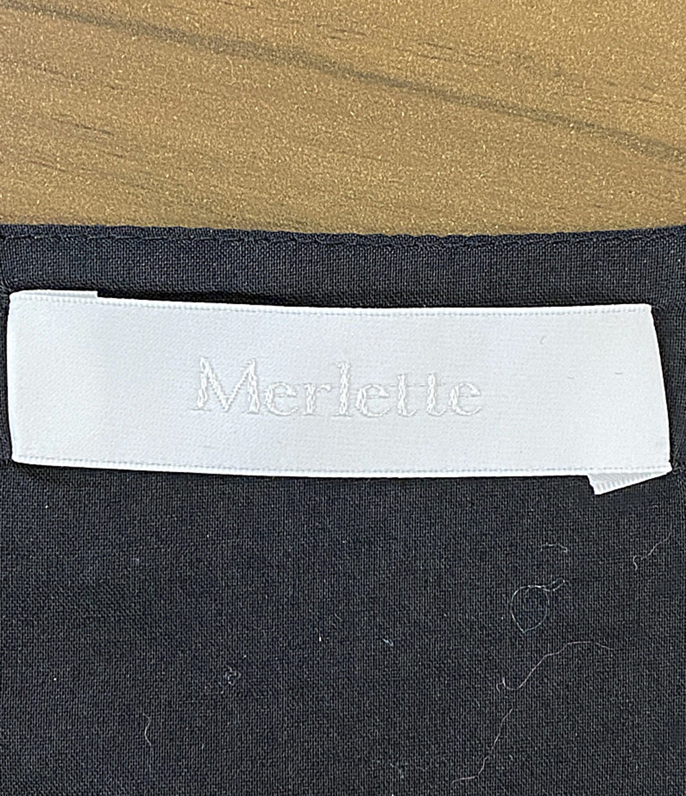 Merlette 半袖ワンピース ブラック 3510300041 レディース SIZE XS マーレット