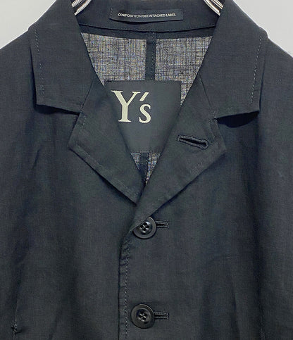 Y's テーラードジャケット YU-J03-300 燕尾 リネン レディース SIZE 1 ワイズ
