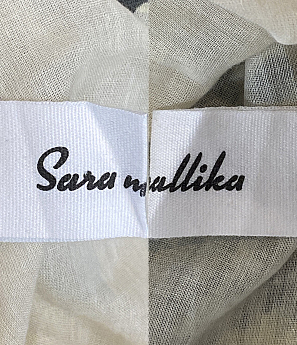 Sara mallika 長袖ワンピース 幾何学総柄 ラメ糸 020451SG3 レディース SIZE M サラ マリカ