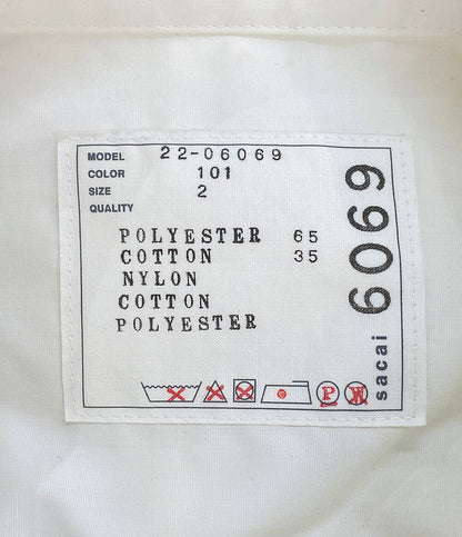 sacai 半袖ボリュームスリーブワンピース 22-06069 レディース SIZE 2 サカイ