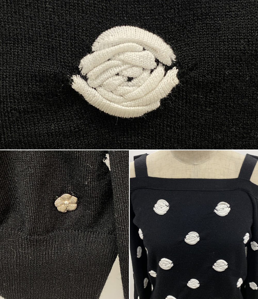CHANEL リボンショルダー ニット P76049K10978 レディース SIZE 34 シャネル