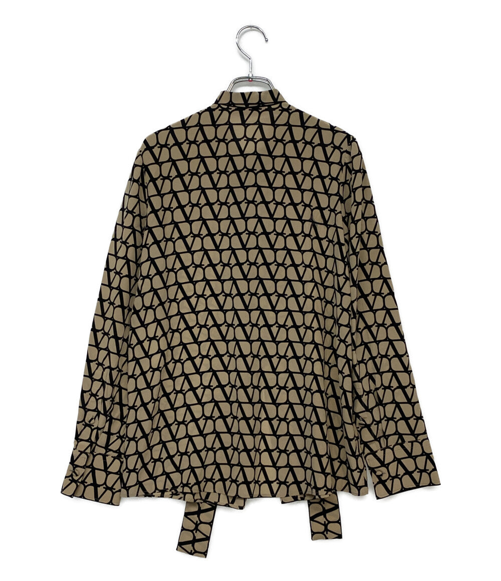 VALENTINO ボウタイブラウス Vロゴ シルク レディース SIZE 36 ヴァレンチノ