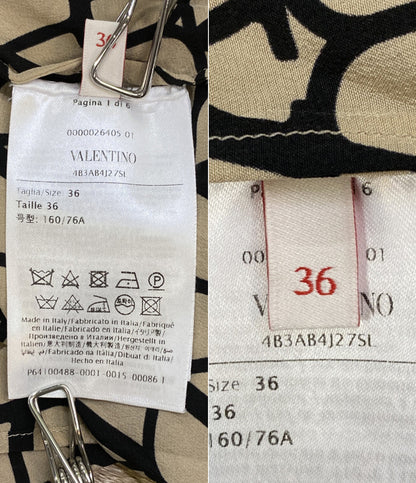 VALENTINO ボウタイブラウス Vロゴ シルク レディース SIZE 36 ヴァレンチノ