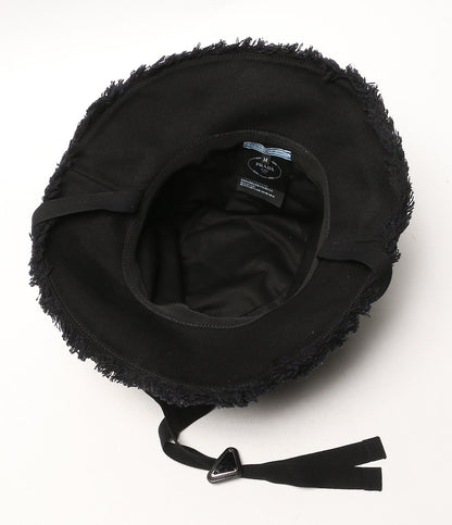 PRADA ハット ドリルバケット ブラック 1HC348 レディース SIZE M プラダ