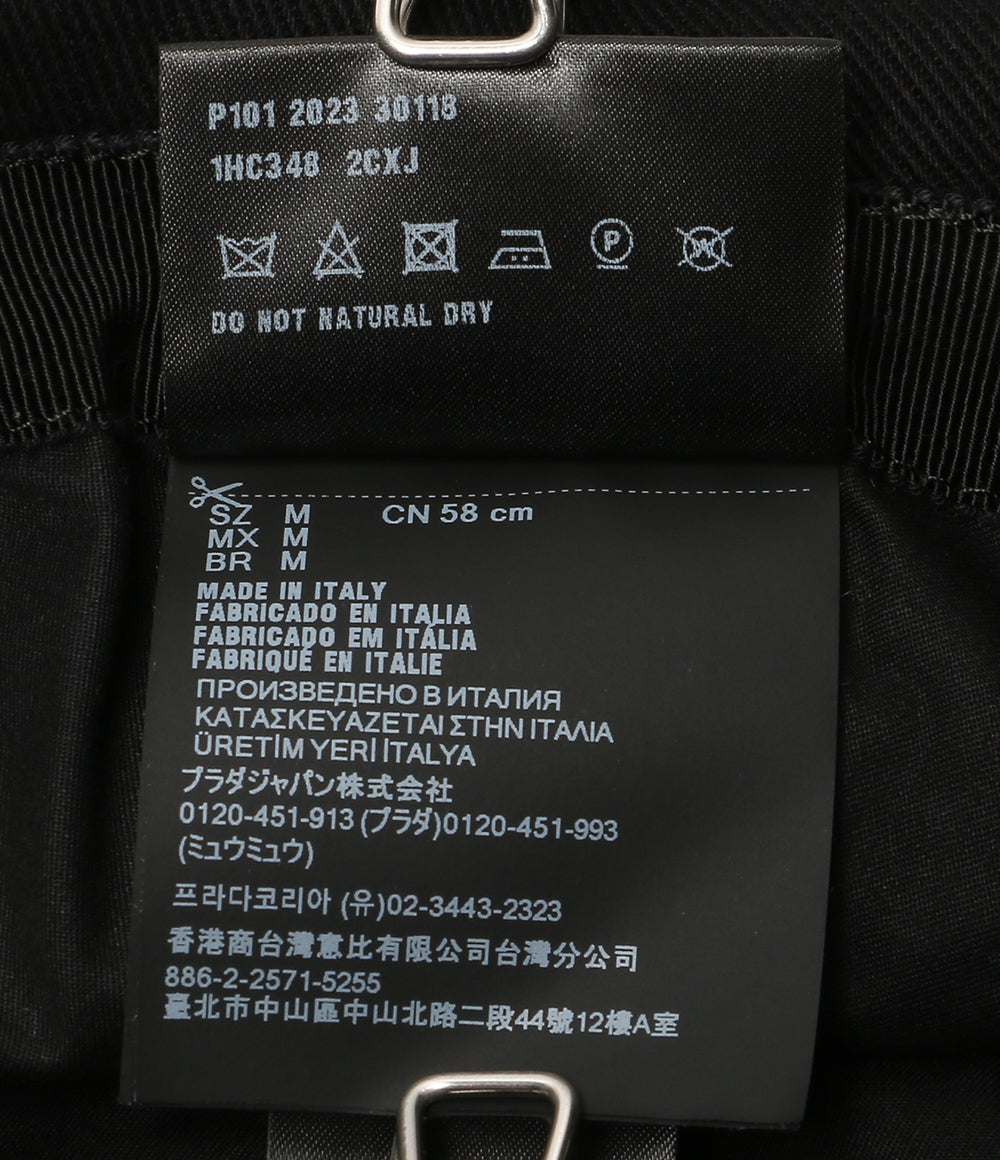 PRADA ハット ドリルバケット ブラック 1HC348 レディース SIZE M プラダ