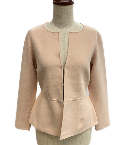 LK Bennett エルケーベネット ノーカラージャケット ニットジャケット ピンク レディース SIZE S
