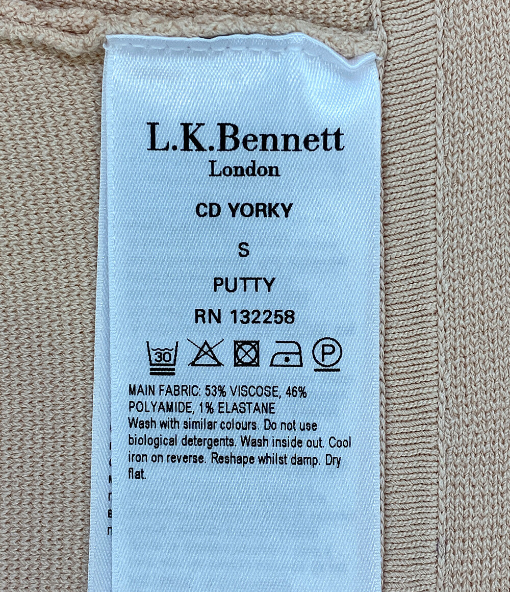 LK Bennett エルケーベネット ノーカラージャケット ニットジャケット ピンク レディース SIZE S