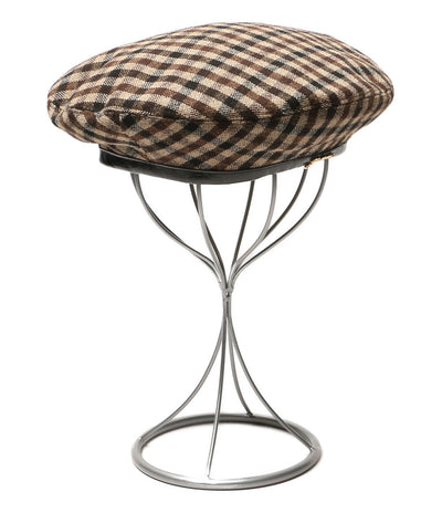 GANNI ベレー帽 Checked Wool Mix Beret 25SS A6669 レディース ガニー