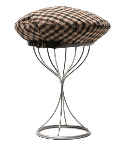 GANNI ベレー帽 Checked Wool Mix Beret 25SS A6669 レディース ガニー