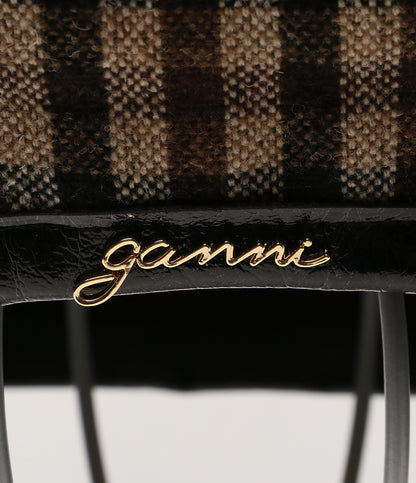 GANNI ベレー帽 Checked Wool Mix Beret 25SS A6669 レディース ガニー