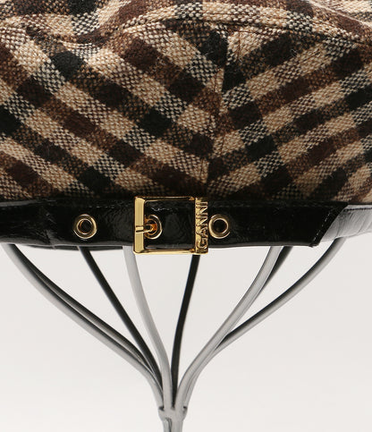 GANNI ベレー帽 Checked Wool Mix Beret 25SS A6669 レディース ガニー