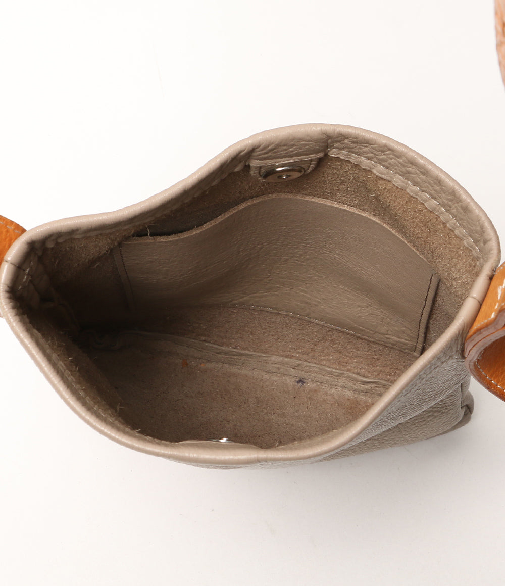 Hender Scheme ショルダーバッグ ワンサイドベルト レザー ベージュ レディース エンダースキーマ