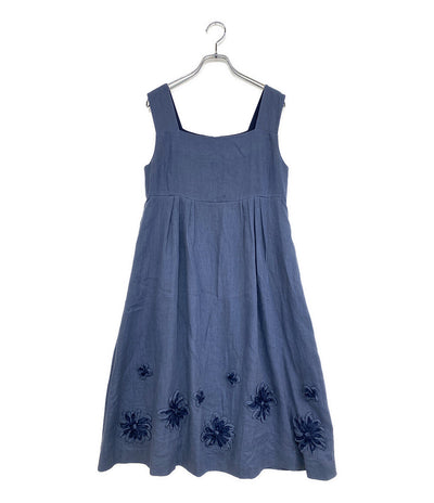 foxey ノースリーブワンピース 38278 ドレス ソレイユ リネン レディース SIZE 40 フォクシー