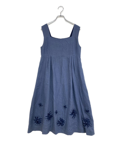 foxey ノースリーブワンピース 38278 ドレス ソレイユ リネン レディース SIZE 40 フォクシー