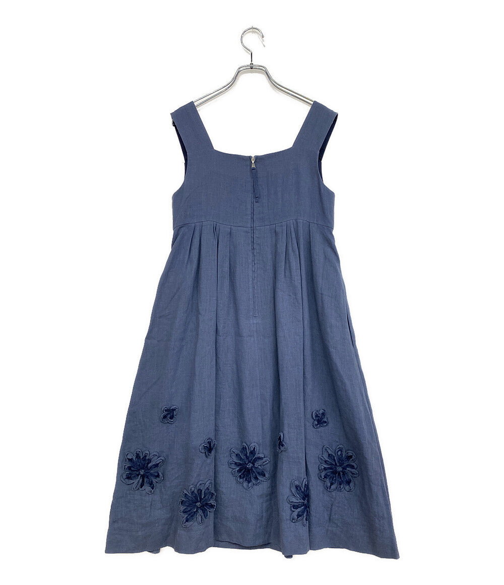 foxey ノースリーブワンピース 38278 ドレス ソレイユ リネン レディース SIZE 40 フォクシー