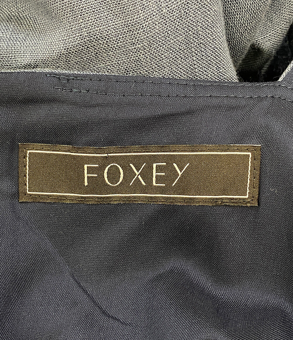 foxey ノースリーブワンピース 38278 ドレス ソレイユ リネン レディース SIZE 40 フォクシー