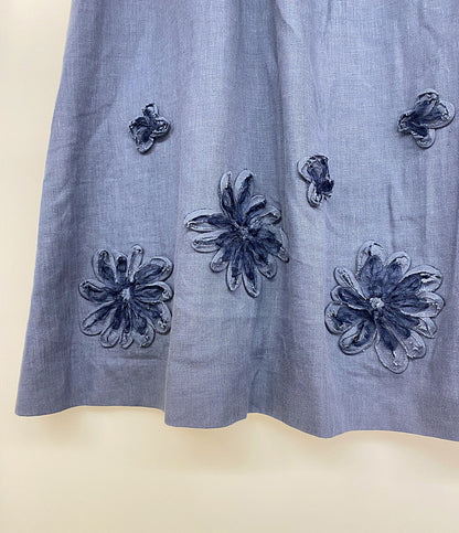 foxey ノースリーブワンピース 38278 ドレス ソレイユ リネン レディース SIZE 40 フォクシー