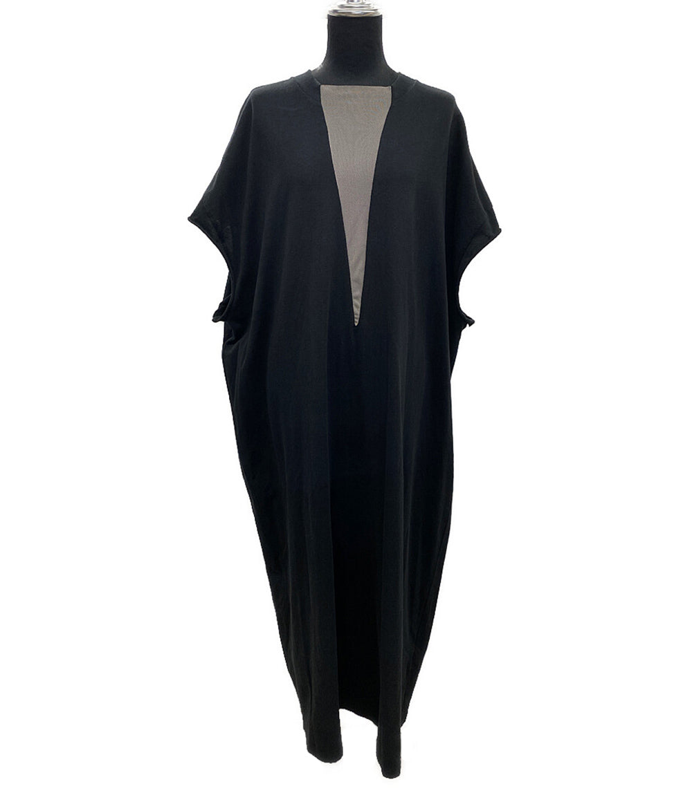 MAISON MARGIELA Vネックワンピース 半袖 S62DG0024 ブラック レディース SIZE S メゾンマルジェラ