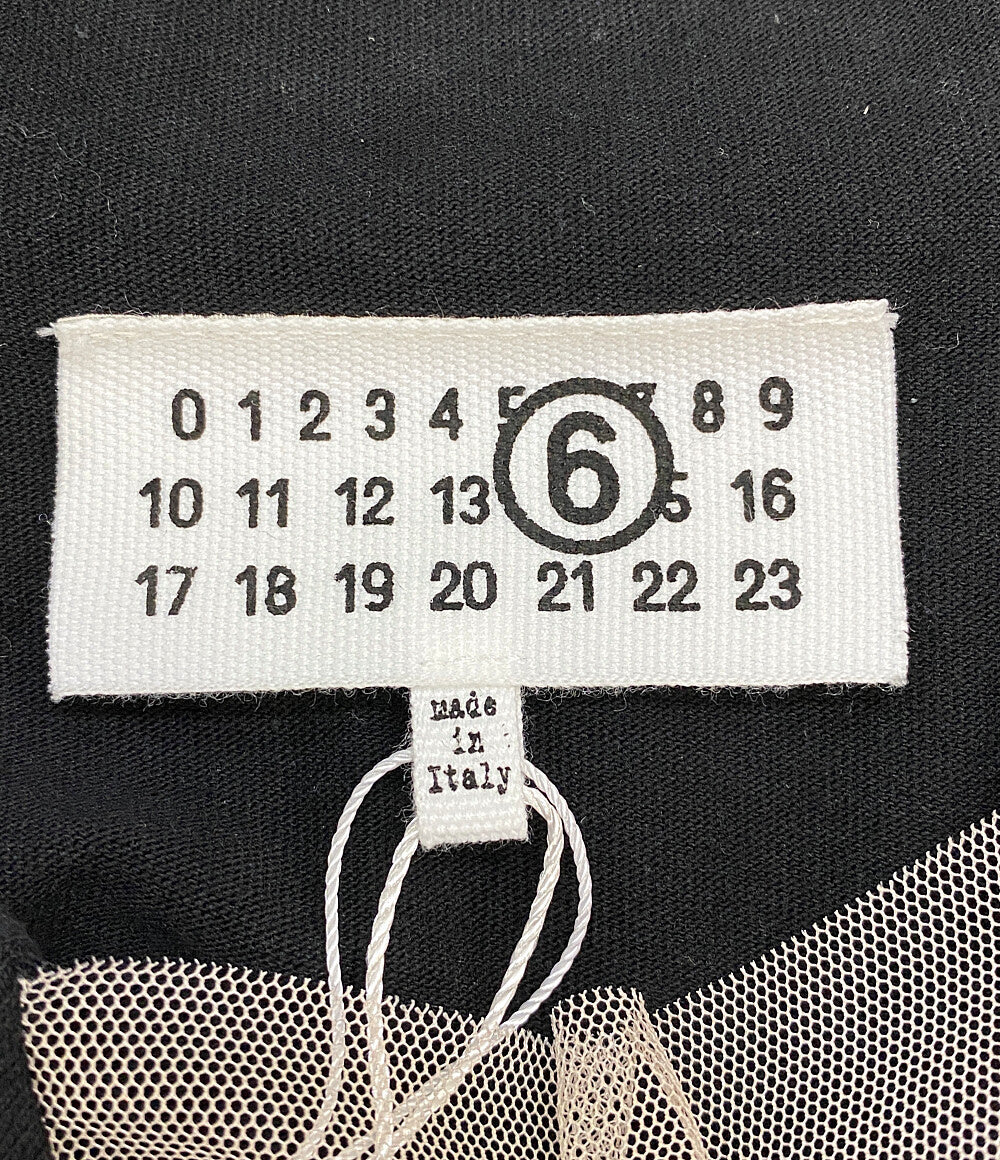 MAISON MARGIELA Vネックワンピース 半袖 S62DG0024 ブラック レディース SIZE S メゾンマルジェラ