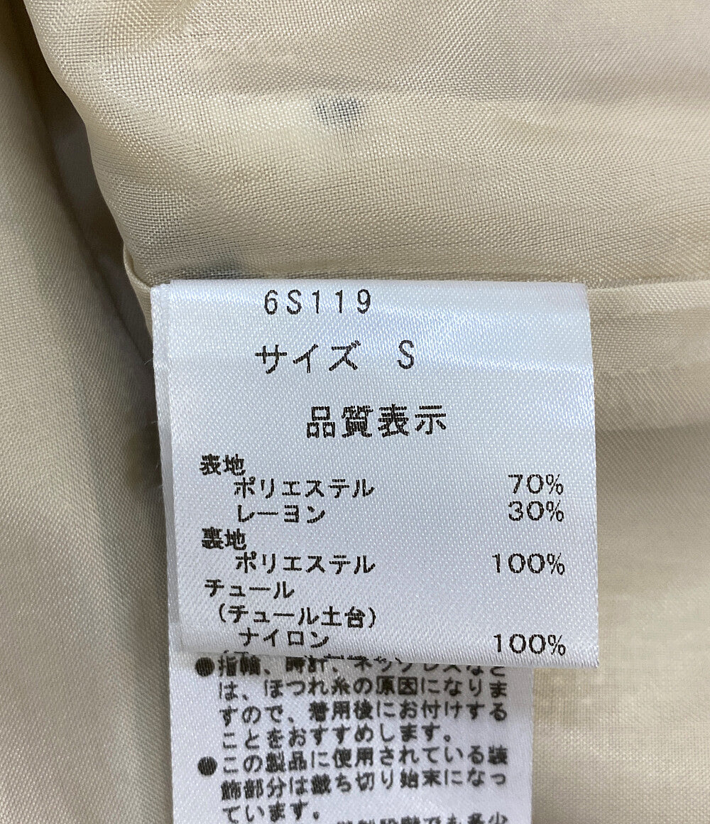 seven ten by Miho Kawahito セブンテン バイミホカワヒト ツイード刺繍トップス チュール フラワー ブラウス 6S119 レディース SIZE S