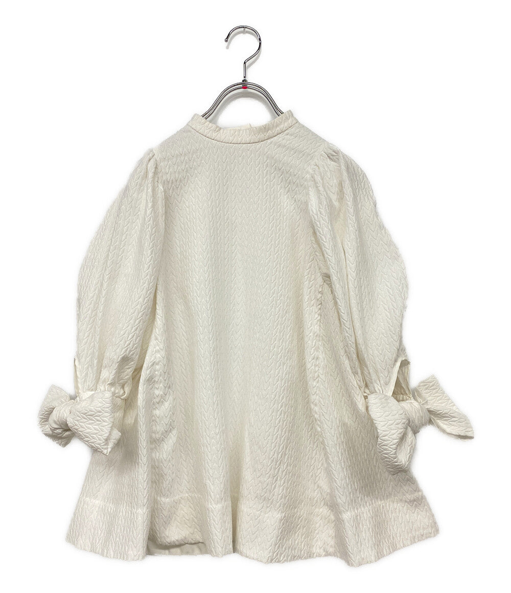 yori shirocon ヨリ シロコン ハートフクレカフスリボンブラウス SC21-24008SP レディース SIZE 34