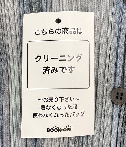 美品 PLEATS PLEASE 七分袖シャツ グレー グラデーション PP51-JJ643 レディース SIZE 3 プリーツプリーズ