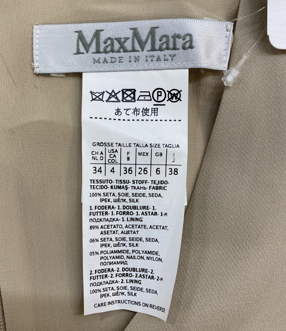 MAX MARA Vネック ワンピース 切替 レディース SIZE 38 マックスマーラ