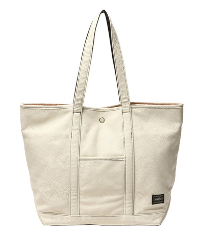 美品 PORTER トートバッグ STYLE TOTE BAG L レザー ホワイト レディース ポーター