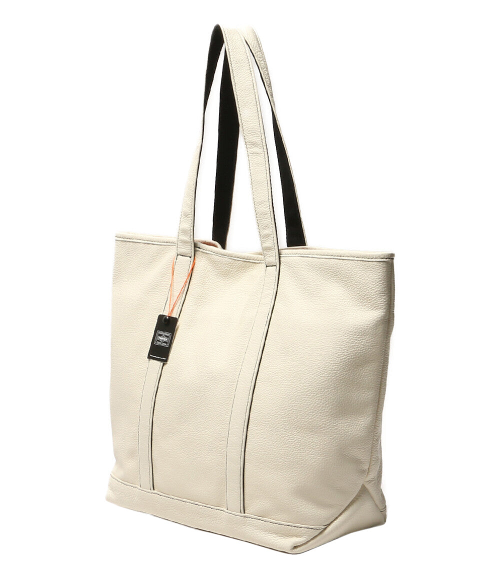 美品 PORTER トートバッグ STYLE TOTE BAG L レザー ホワイト レディース ポーター