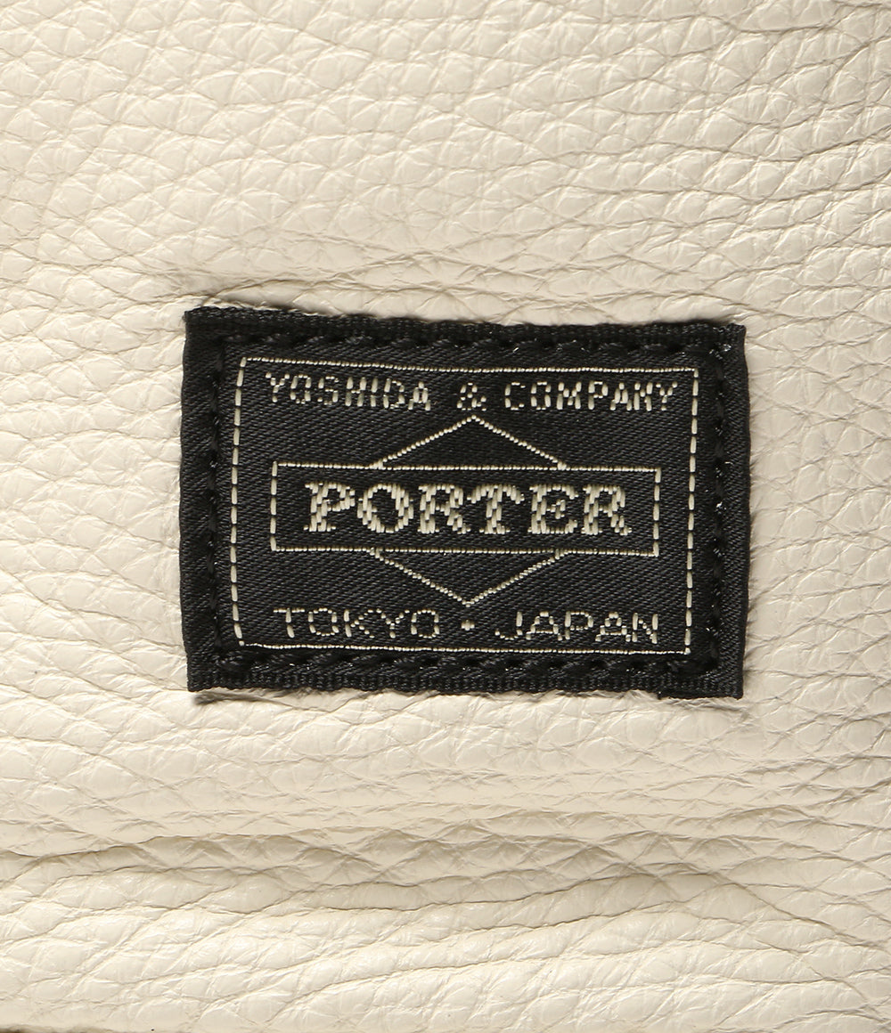 美品 PORTER トートバッグ STYLE TOTE BAG L レザー ホワイト レディース ポーター