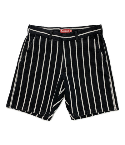 Supreme ショートパンツ work short strip BLACK メンズ SIZE 30 シュプリーム