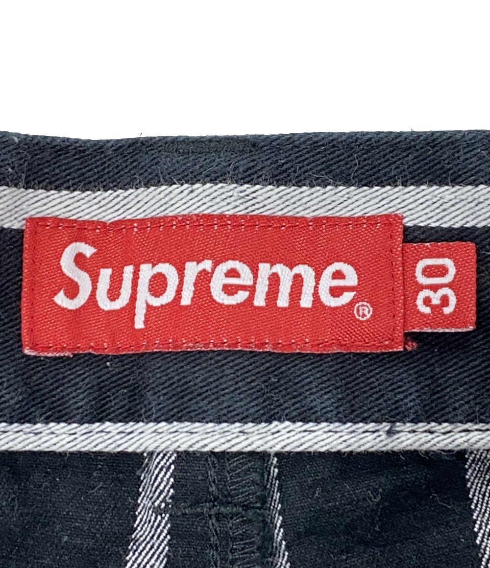 Supreme ショートパンツ work short strip BLACK メンズ SIZE 30 シュプリーム
