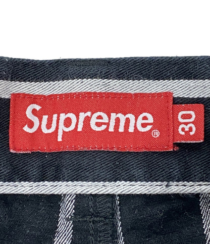 Supreme ショートパンツ work short strip BLACK メンズ SIZE 30 シュプリーム