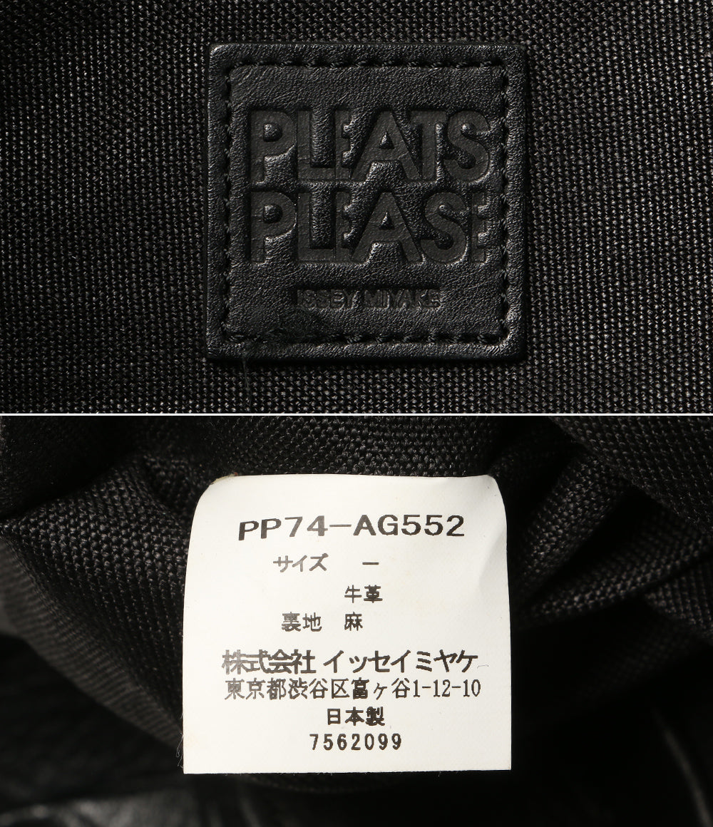 PLEATS PLEASE PP74-AG552 レザートートバッグ ブラック レディース プリーツプリーズ