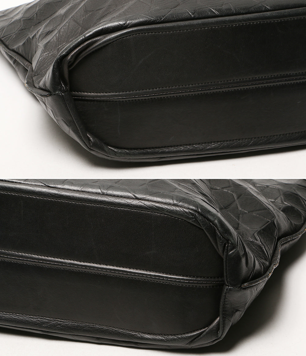 PLEATS PLEASE PP74-AG552 レザートートバッグ ブラック レディース プリーツプリーズ