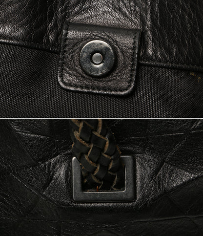 PLEATS PLEASE PP74-AG552 レザートートバッグ ブラック レディース プリーツプリーズ