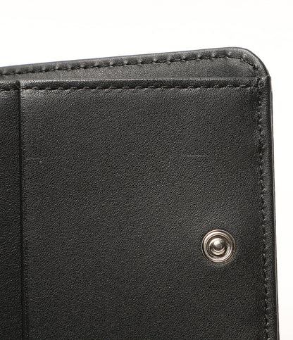 美品 BLACK LABEL CRESTBRIDGE 二つ折り財布 ブラック メタルプレート レディース ブラックレーベルクレストブリッジ
