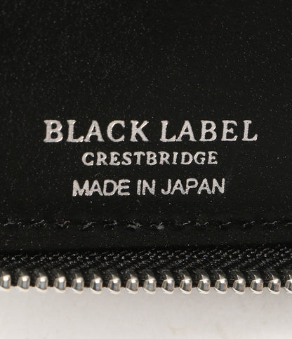 美品 BLACK LABEL CRESTBRIDGE 長財布 型押し ブラック メンズ ブラックレーベルクレストブリッジ