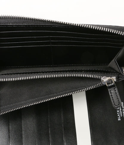 美品 BLACK LABEL CRESTBRIDGE 長財布 型押し ブラック メンズ ブラックレーベルクレストブリッジ