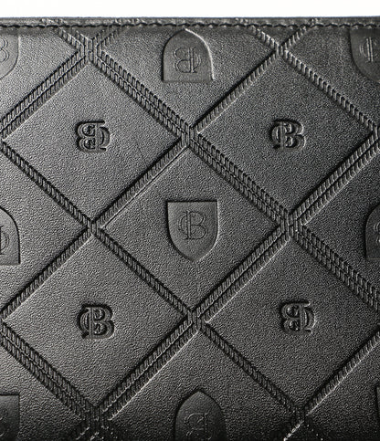 美品 BLACK LABEL CRESTBRIDGE 長財布 型押し ブラック メンズ ブラックレーベルクレストブリッジ