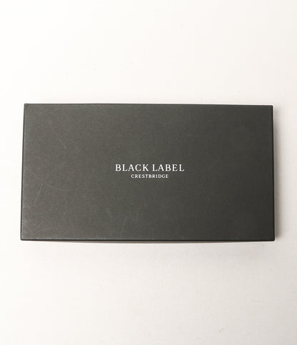 美品 BLACK LABEL CRESTBRIDGE 長財布 型押し ブラック メンズ ブラックレーベルクレストブリッジ
