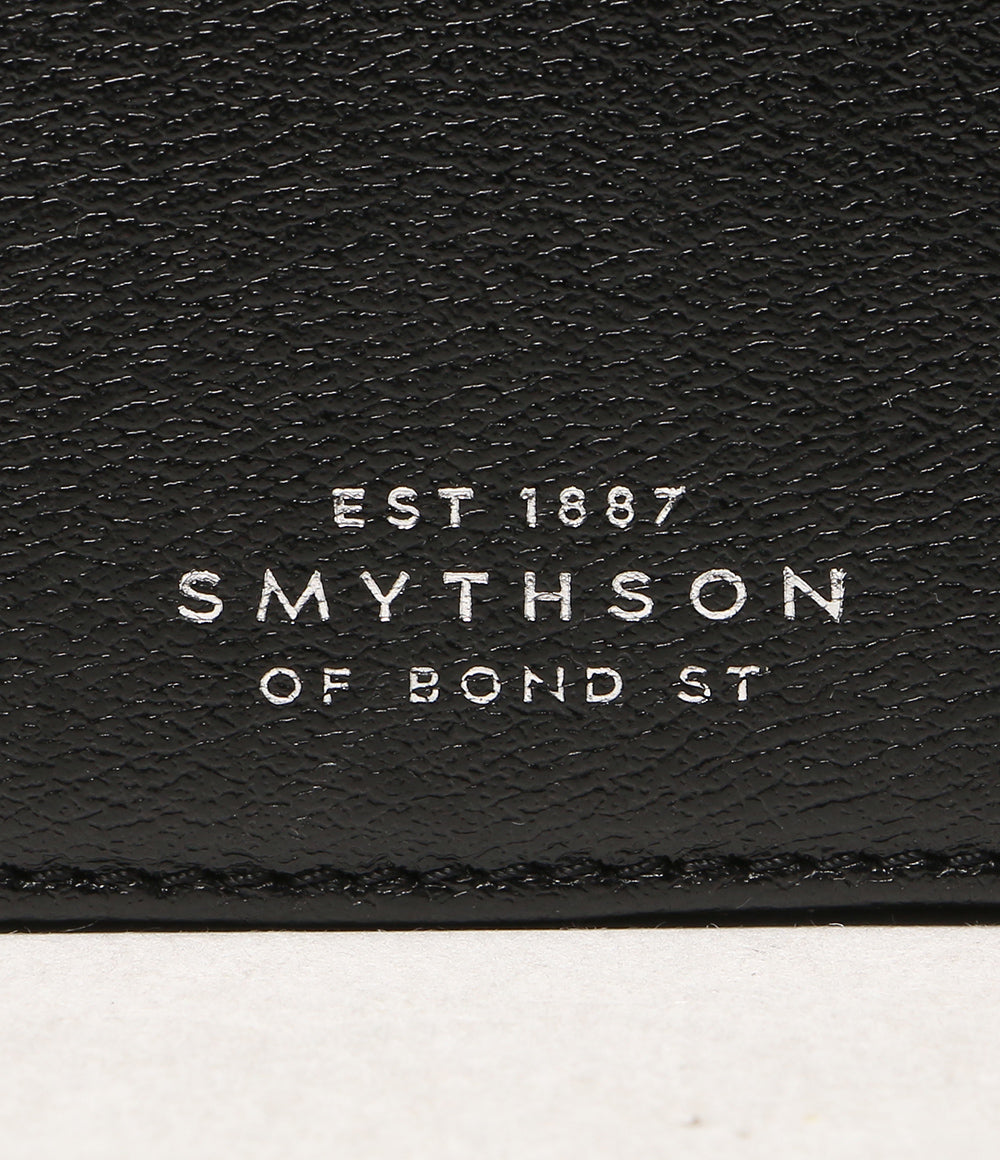 SMYTHSON 二つ折り長財布 ブラック メンズ スマイソン
