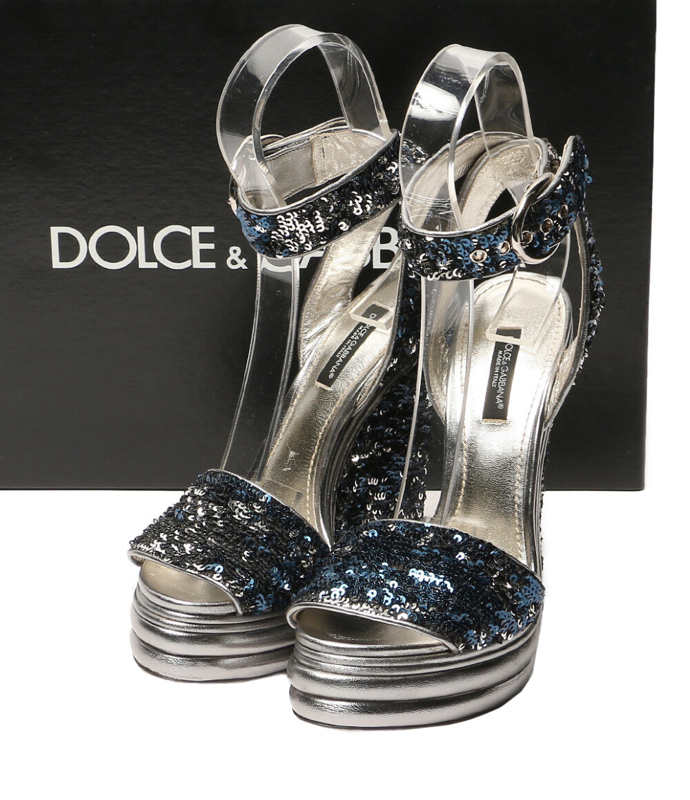 DOLCE & GABBANA サンダル ハイヒール スパンコール レディース SIZE 36 ドルチェアンドガッバーナ