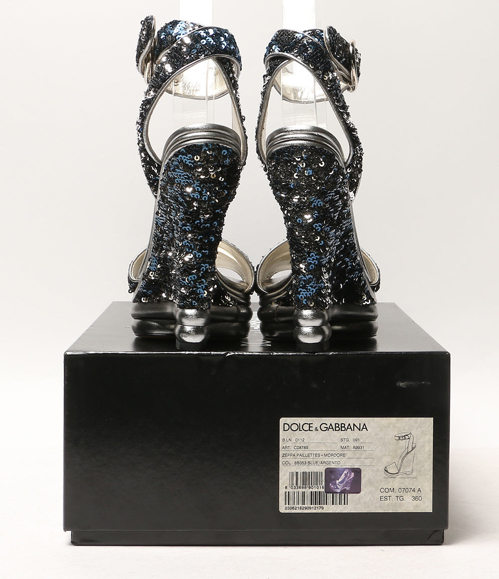 DOLCE & GABBANA サンダル ハイヒール スパンコール レディース SIZE 36 ドルチェアンドガッバーナ