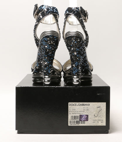 DOLCE & GABBANA サンダル ハイヒール スパンコール レディース SIZE 36 ドルチェアンドガッバーナ