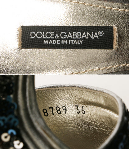 DOLCE & GABBANA サンダル ハイヒール スパンコール レディース SIZE 36 ドルチェアンドガッバーナ