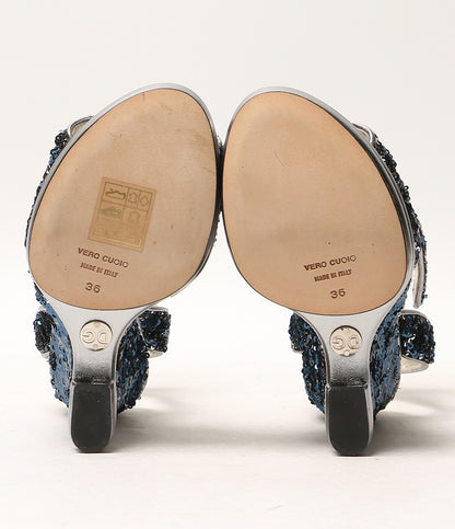 DOLCE & GABBANA サンダル ハイヒール スパンコール レディース SIZE 36 ドルチェアンドガッバーナ