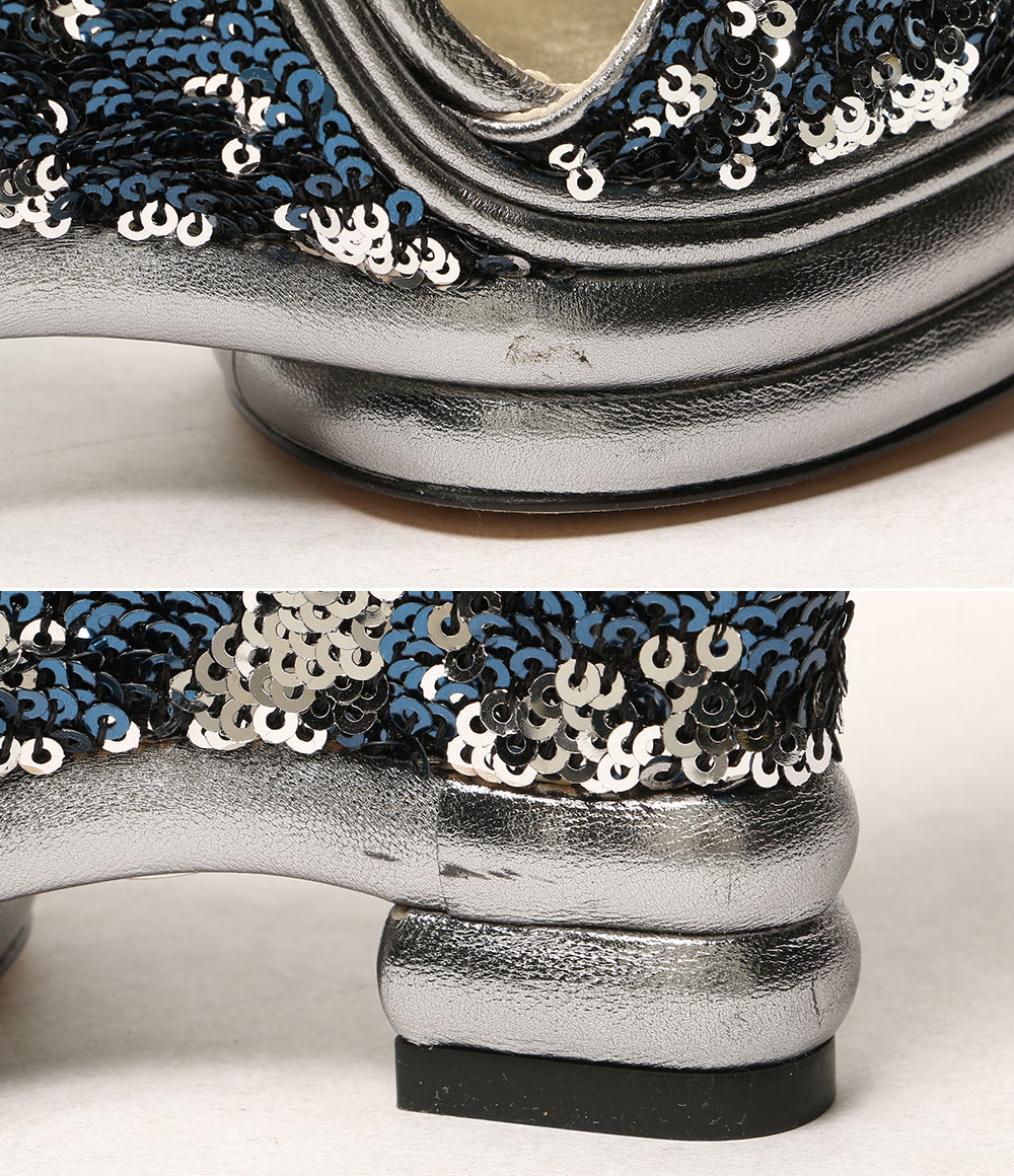DOLCE & GABBANA サンダル ハイヒール スパンコール レディース SIZE 36 ドルチェアンドガッバーナ