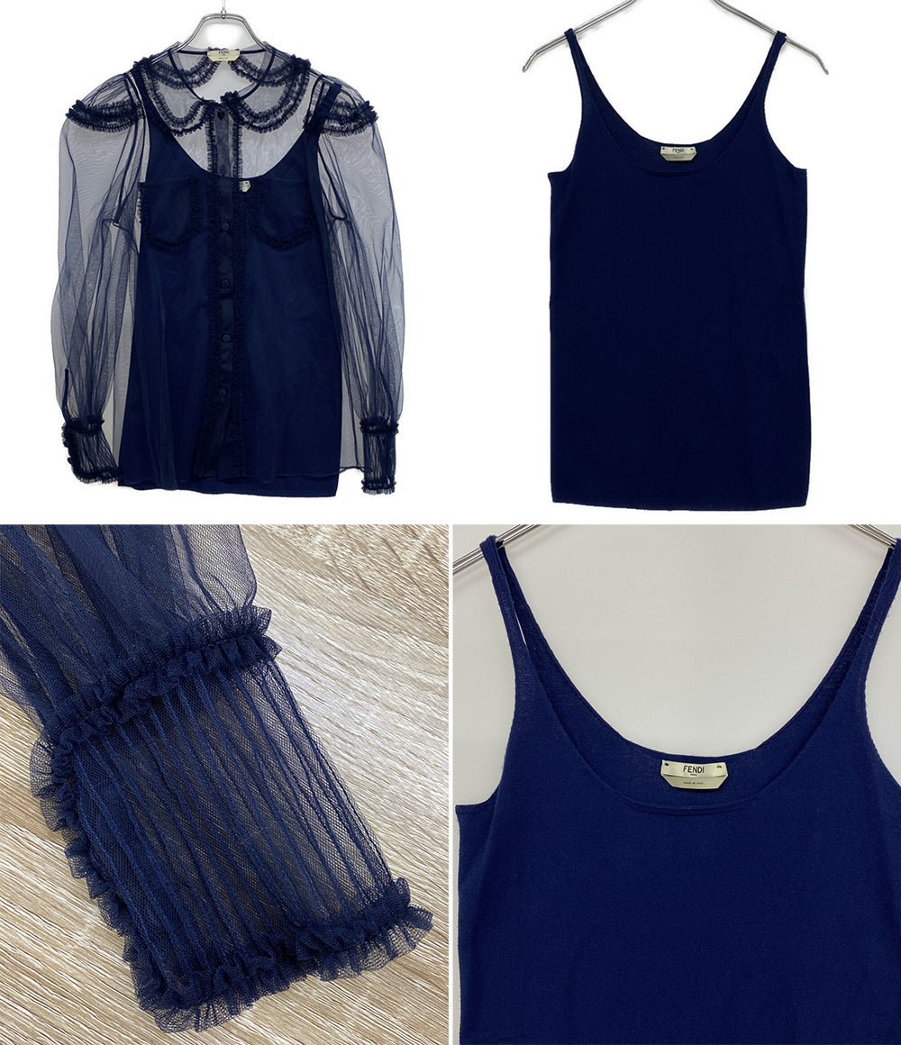 FENDI チュールブラウス FS7328 AC6Q レディース SIZE 38 フェンディ