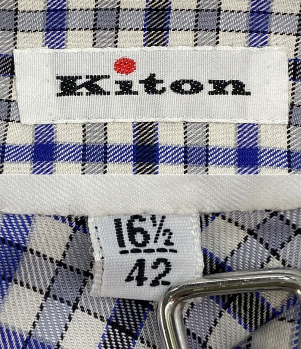 kiton 長袖シャツ ギンガムチェック メンズ SIZE 42 キートン